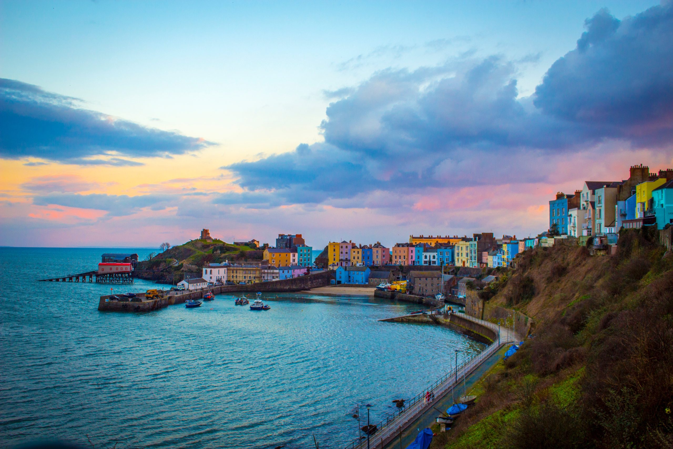 Colourful houses on the seaside
